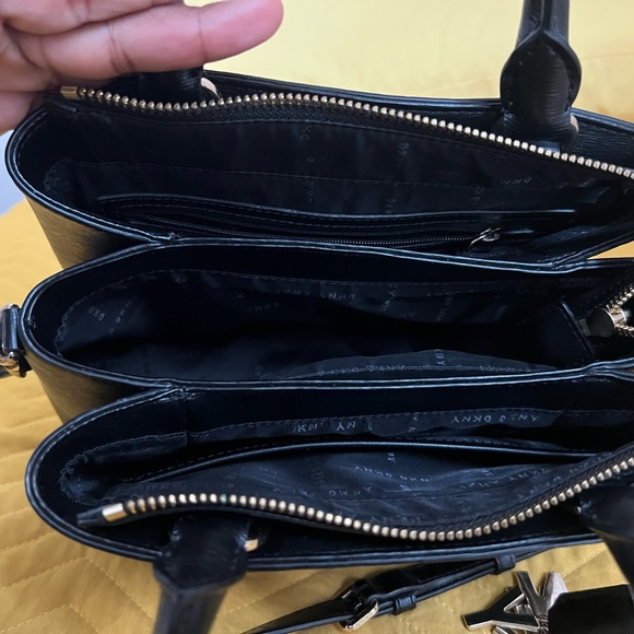 DKNY Black Paige Medium Satchel With Convertible Strap - Picture 5 of 9